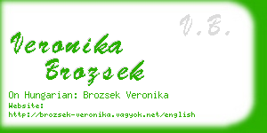 veronika brozsek business card